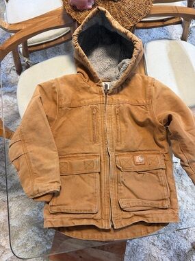 Carhartt Kids Hooded Workwear Jacket - Brown